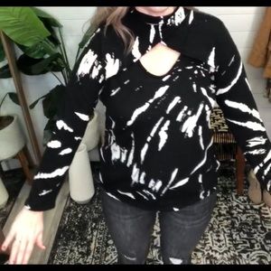 Make the Cut Tie Dye Cutout neck top